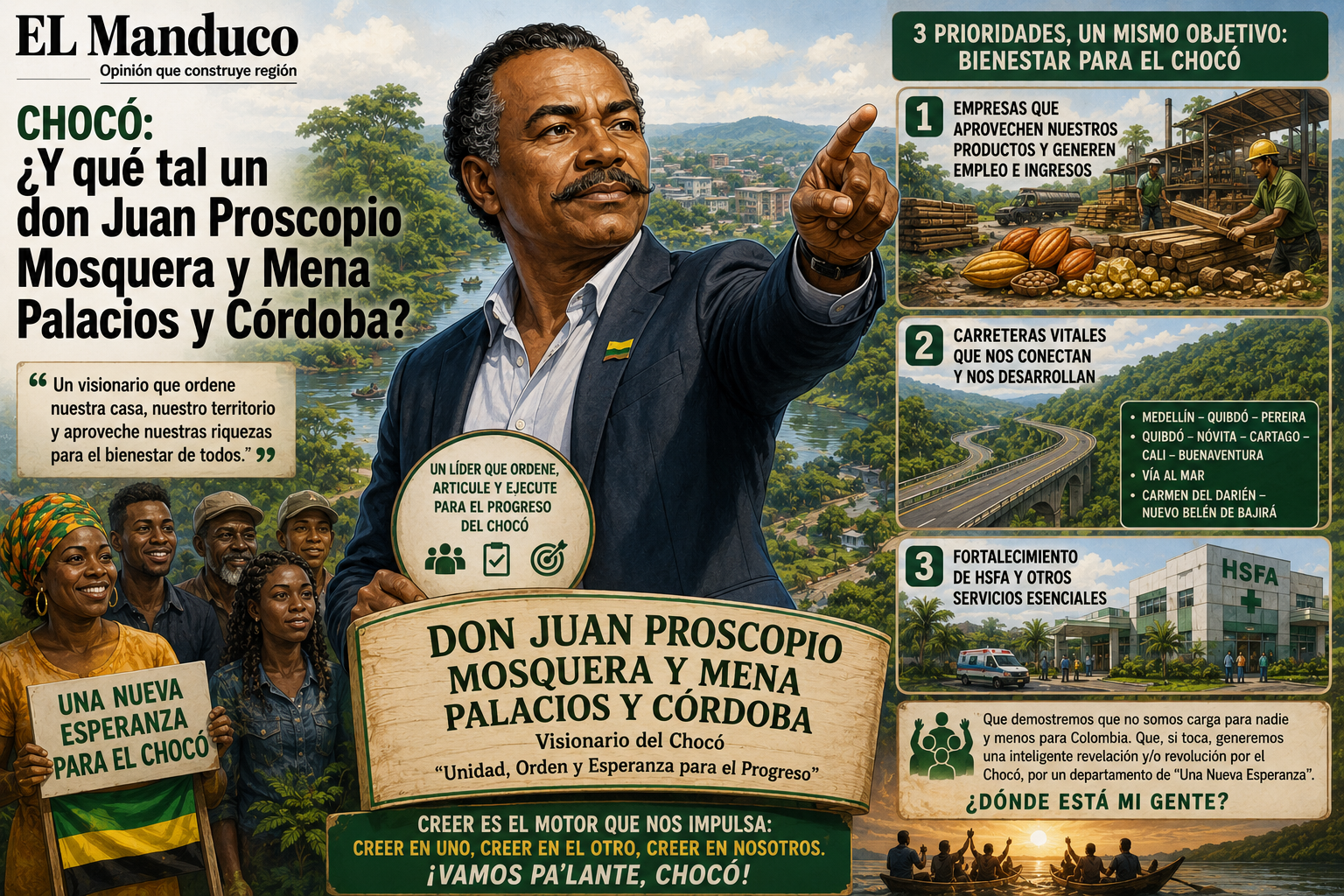 CHOCÓ: ¿Y qué tal un don Juan Proscopio Mosquera y Mena Palacios y Córdoba?.Por: Por: Yan Arley Ramos Palacios*