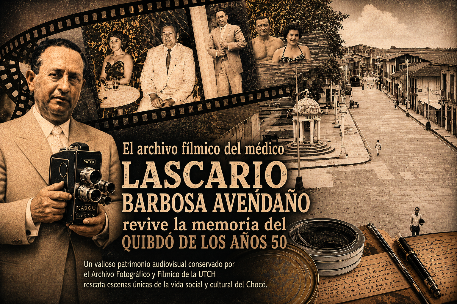 El archivo fílmico del médico Lascario Barbosa Avendaño revive la memoria del Quibdó de los años 50
