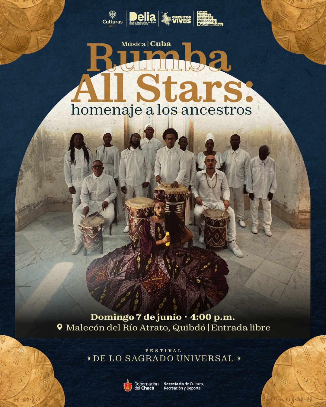 Ministerio de Cultura trae a Quibdó  Rumba all Stars» con el Festival «De lo Sagrado a lo Universal».