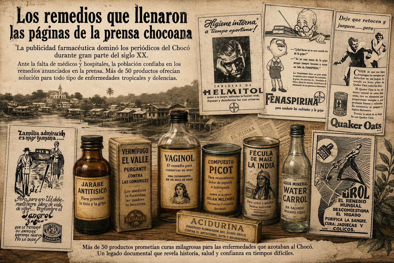 Los remedios que llenaron las páginas de la prensa chocoana. Por :Gonzalo Díaz Cañadas