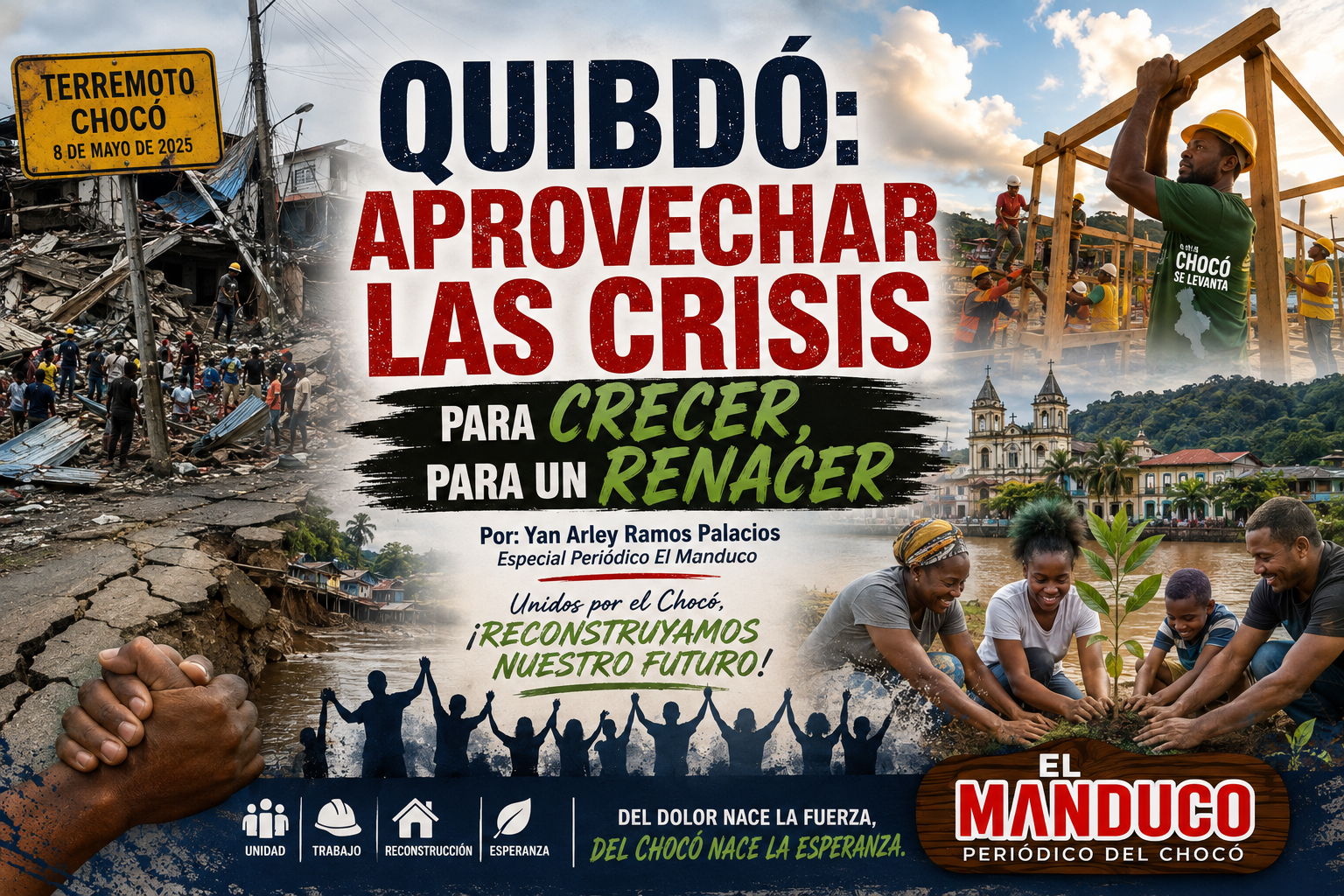 QUIBDÓ: Aprovechar las crisis para crecer, para un renacer. Por: Yan Arley Ramos Palacios.